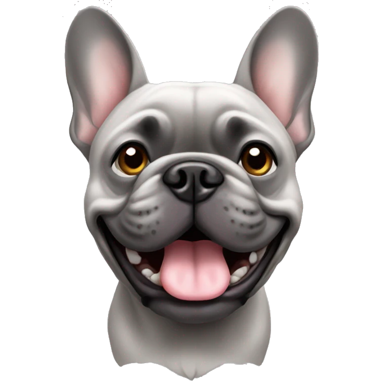 A gray French bulldog emoji