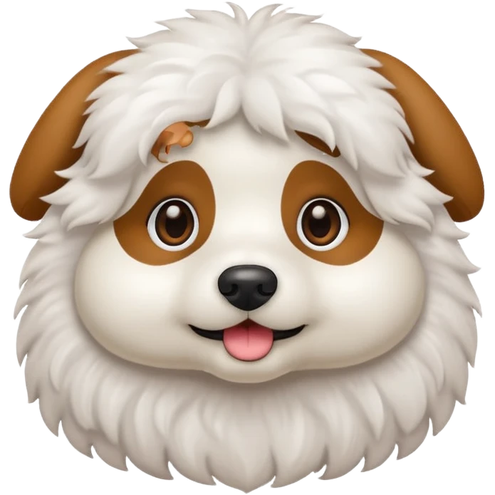 A white doodle dog emoji emoji