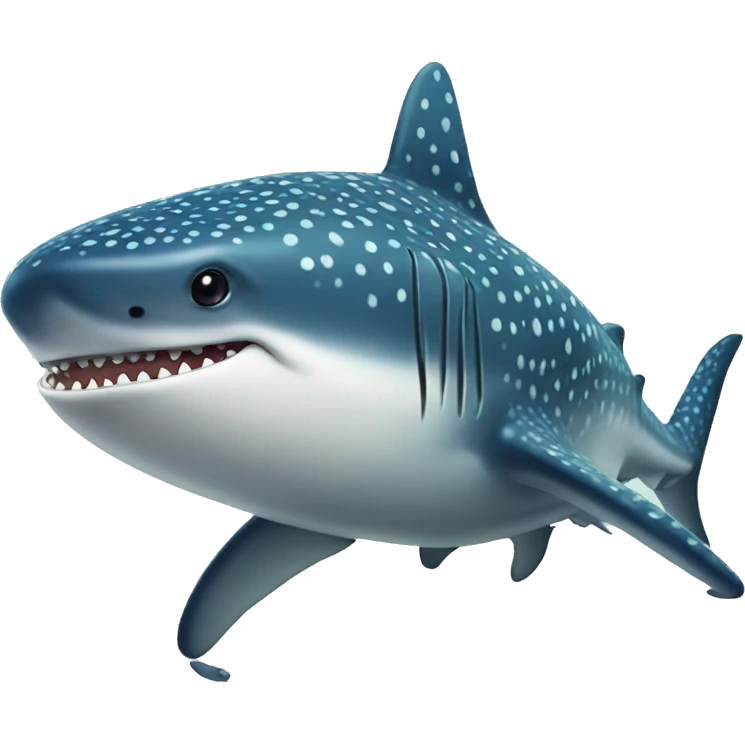 Whale shark happy emoji