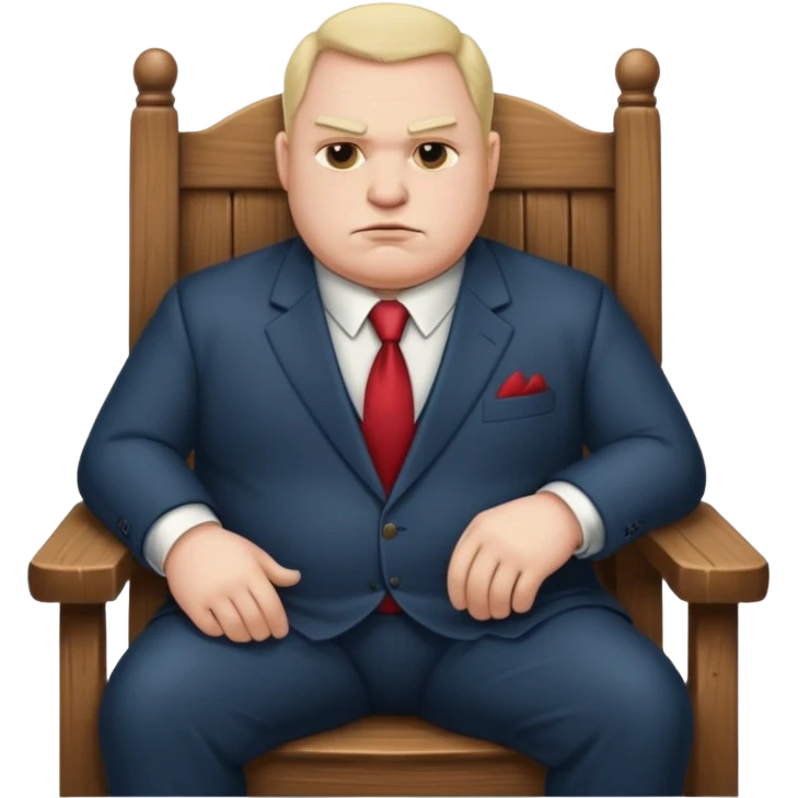 Mafia big fat boss sit on a chair emoji