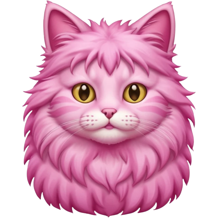 Fluffy pink cat emoji