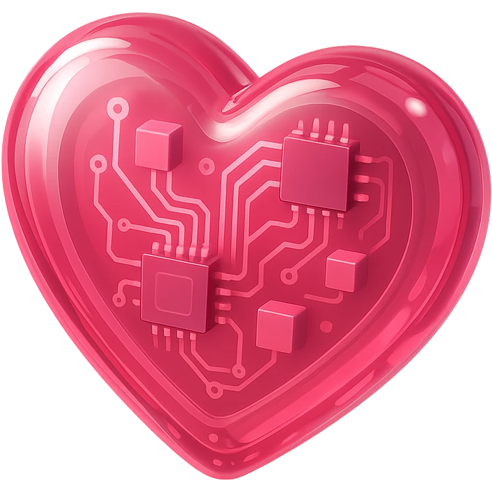 a luminous pink heart, surrounded by a soft halo, enchanting and sweet emoji
