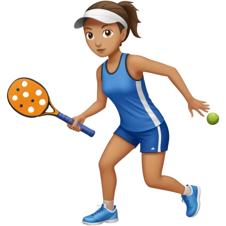 Lady playing pickle ball  emoji