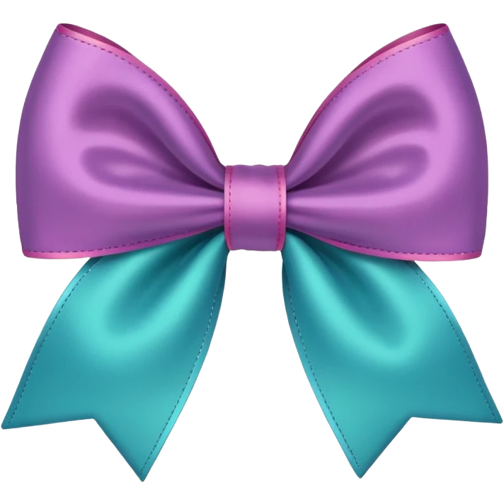 cute bow, simple and colorful emoji