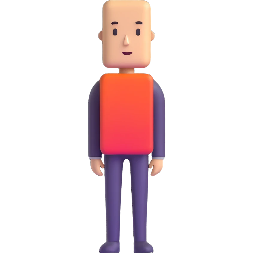 man with rectangle shaped head emoji