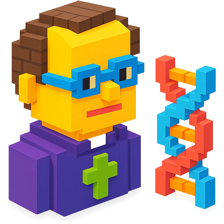 Gregor Mendel and genetics emoji