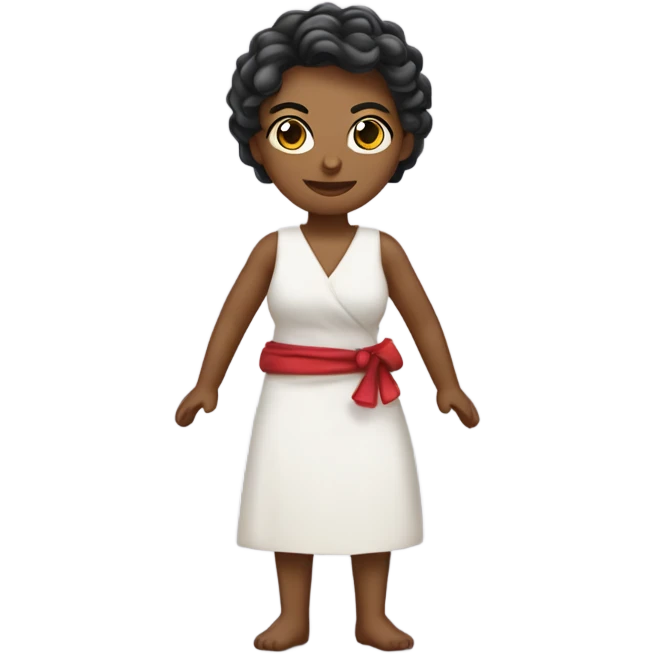 Uma mulher de corpo inteiro sarada e loira vestida de maneira elegante emoji