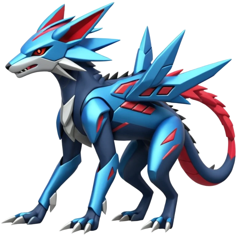 Futuristic Modern Zeraora-Dialga-Zoroark-fusion emoji