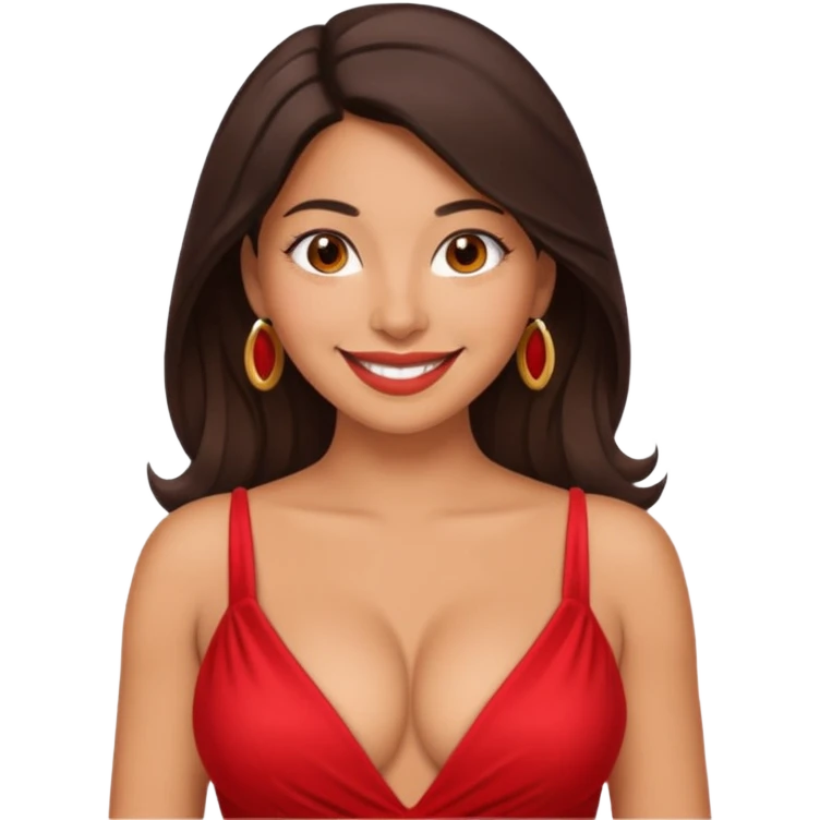 Latina with boobs showing emoji