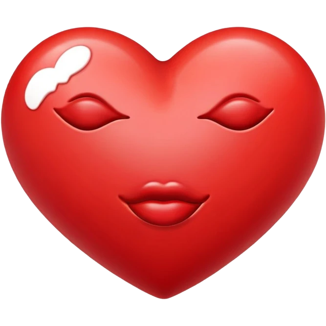 Love heart with kisses  emoji