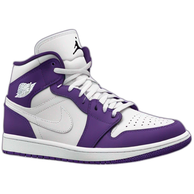 Nike jordan 1 mid purpule emoji