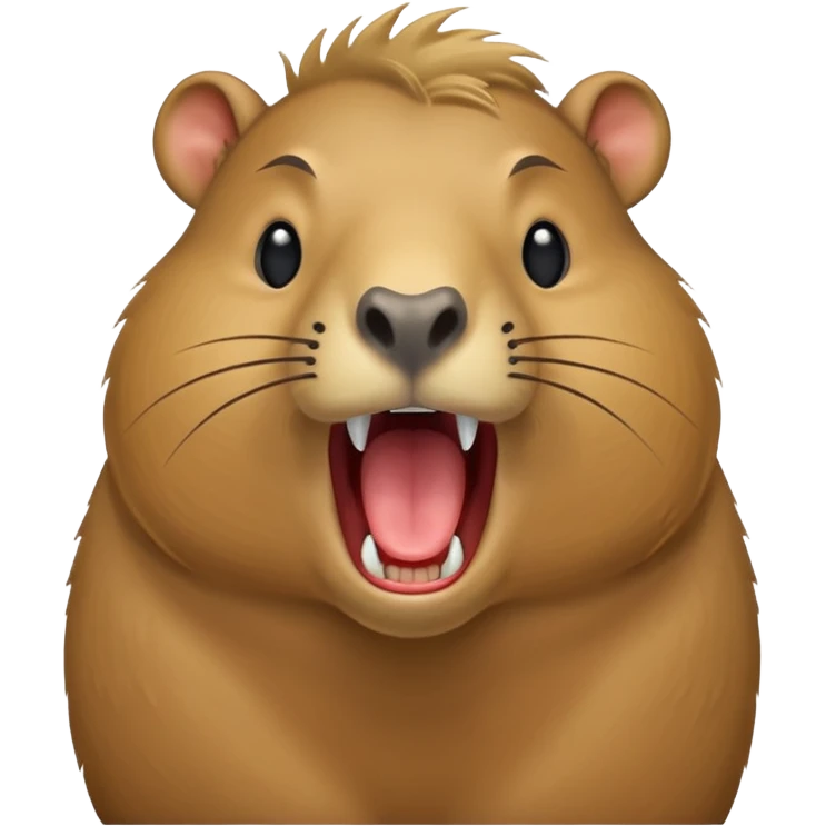 capybara is screaming emoji