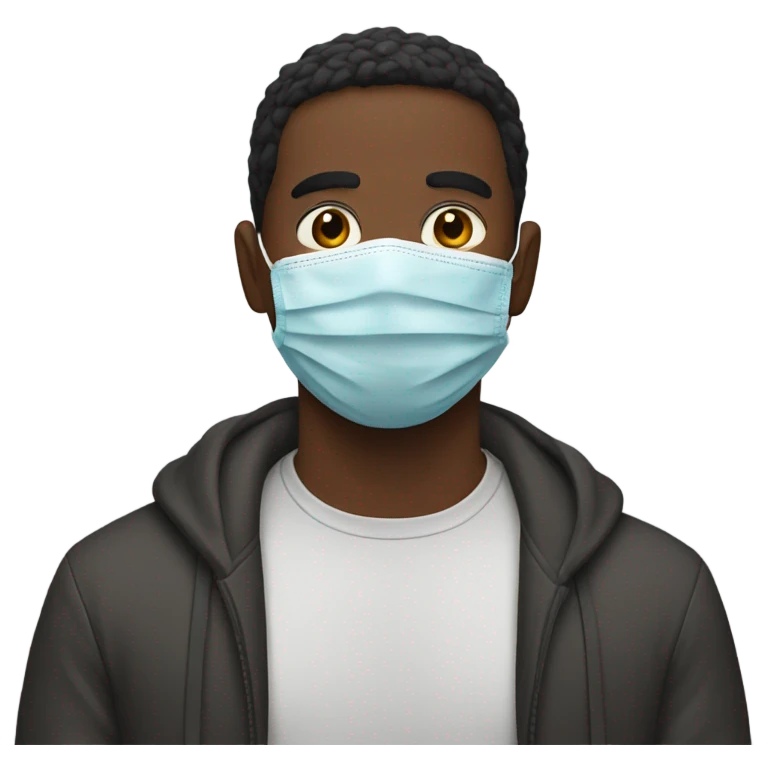 Man with facemask on emoji