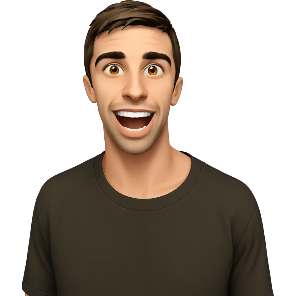 smiling boy on white background emoji