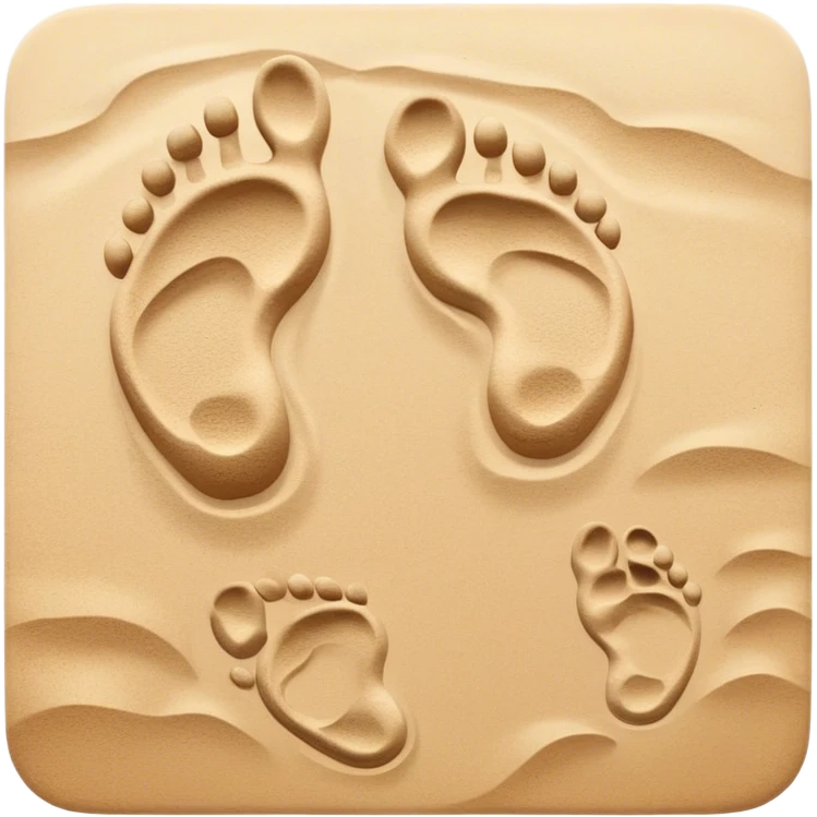 inner child footsteps on sand w adult footsteps emoji