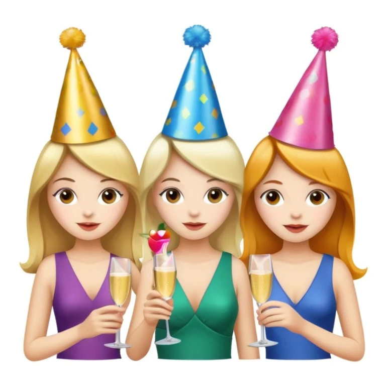 girls celebrating  emoji