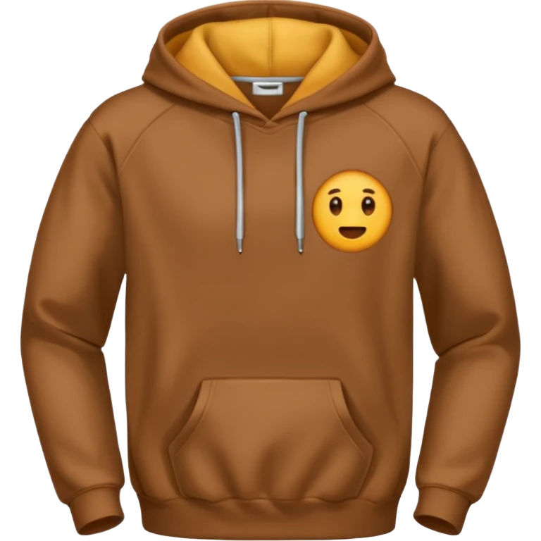 A brown hoodie no human and no zipper emoji