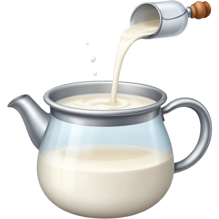 Milk flowing in a pot emoji