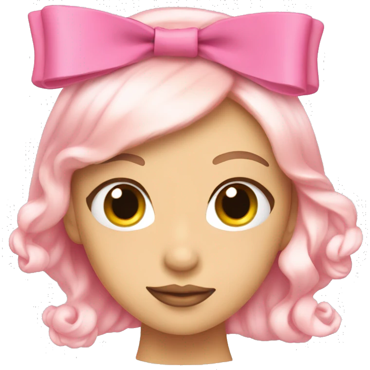 Pink coquette bow emoji