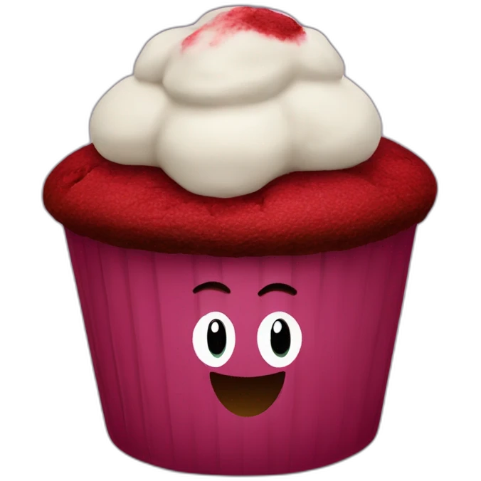 red velvet muffin emoji
