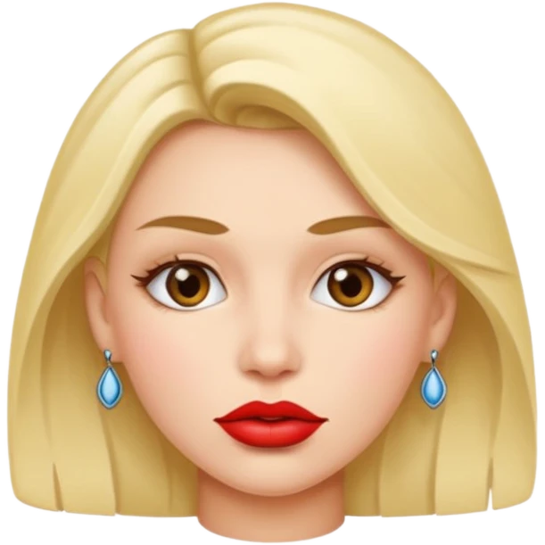woman having pin on the lips emoji