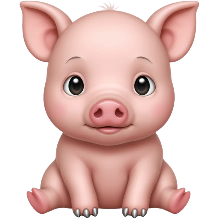 gray baby pig emoji