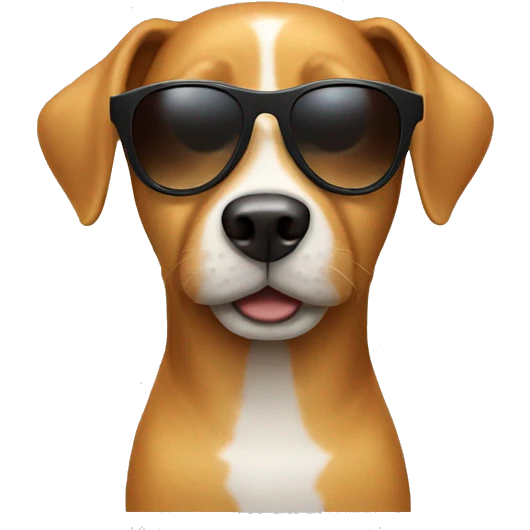 Dog with sunglasses emoji