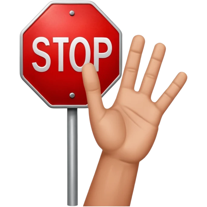 🛑+✋🏻 emoji