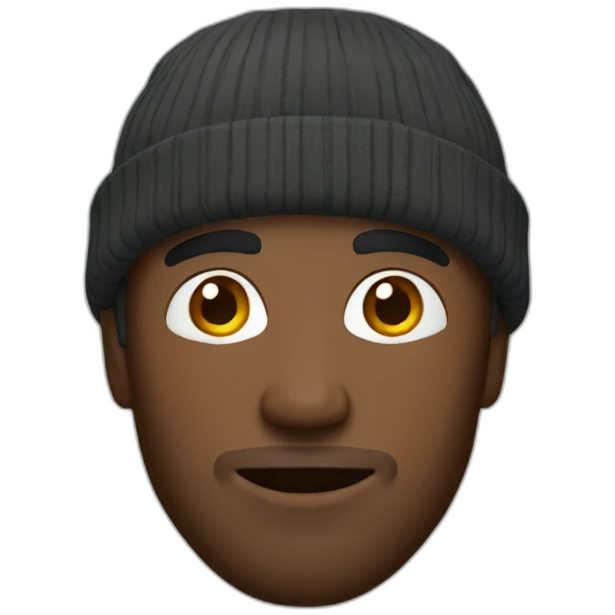 man with short beanie emoji