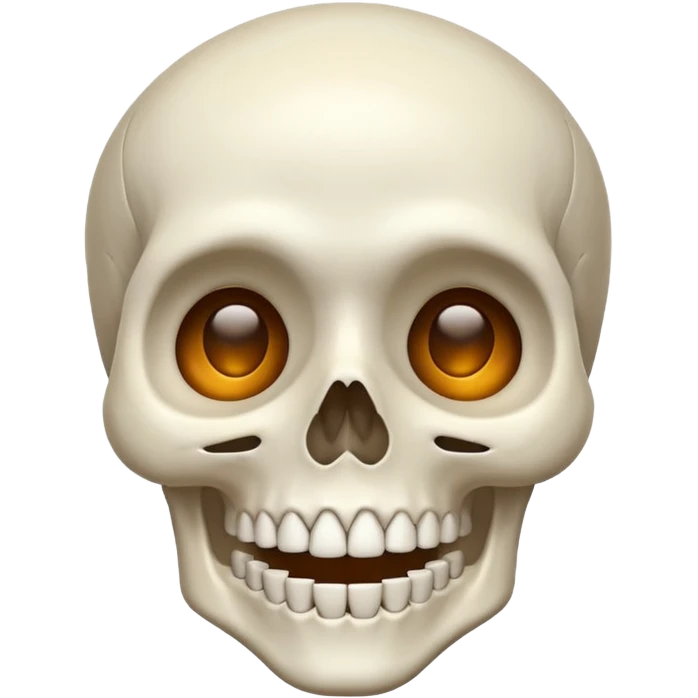 Skeleton face  surprise emoji