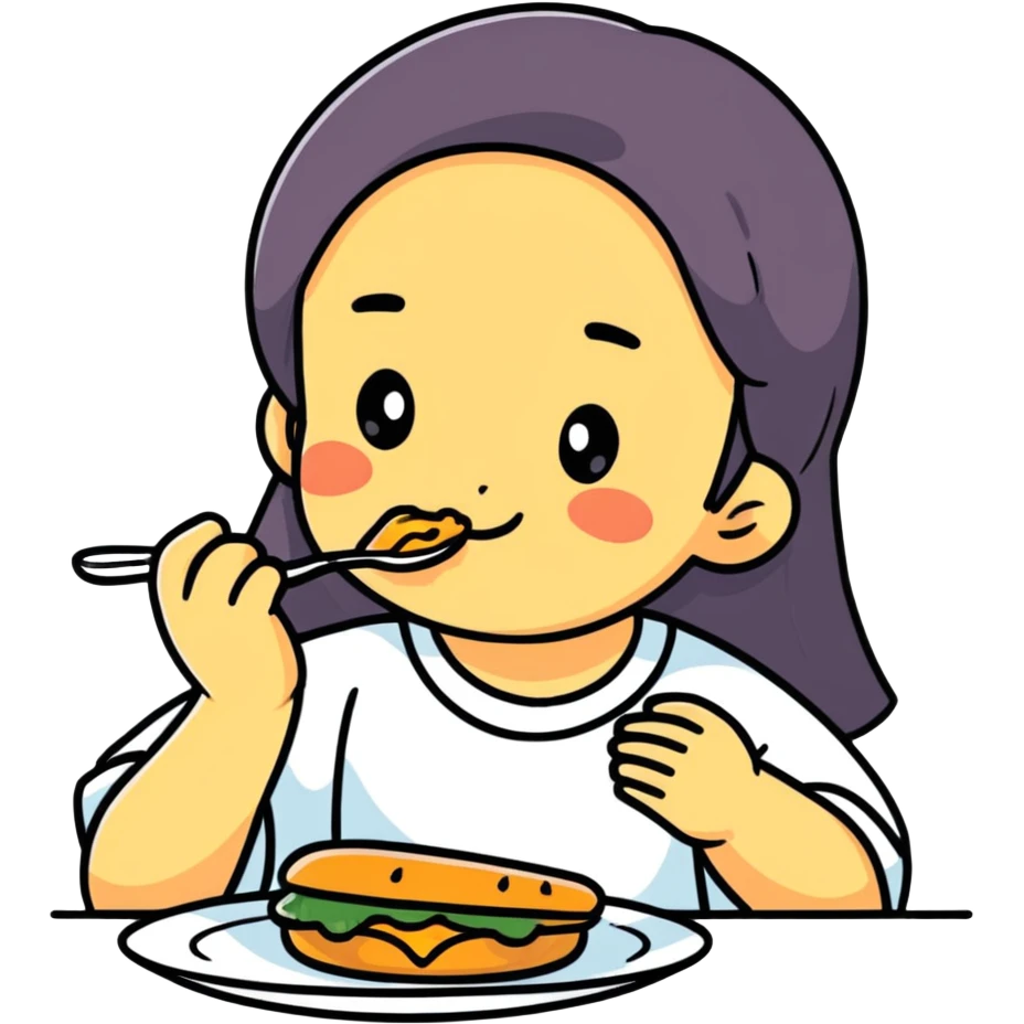 Heba eat emoji
