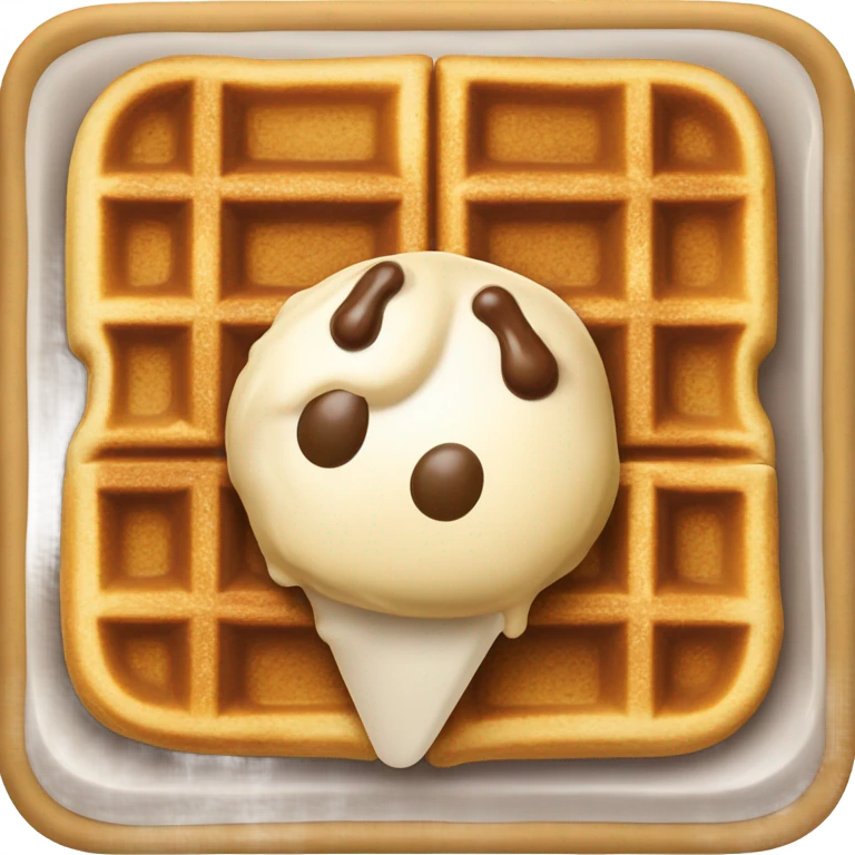 Wafle con helado emoji