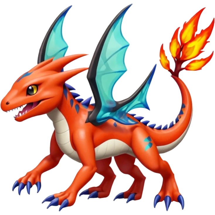 Meloetta-Garchomp-Guilmon-Pokémon-Fakémon-fusion-hybrid-creature emoji