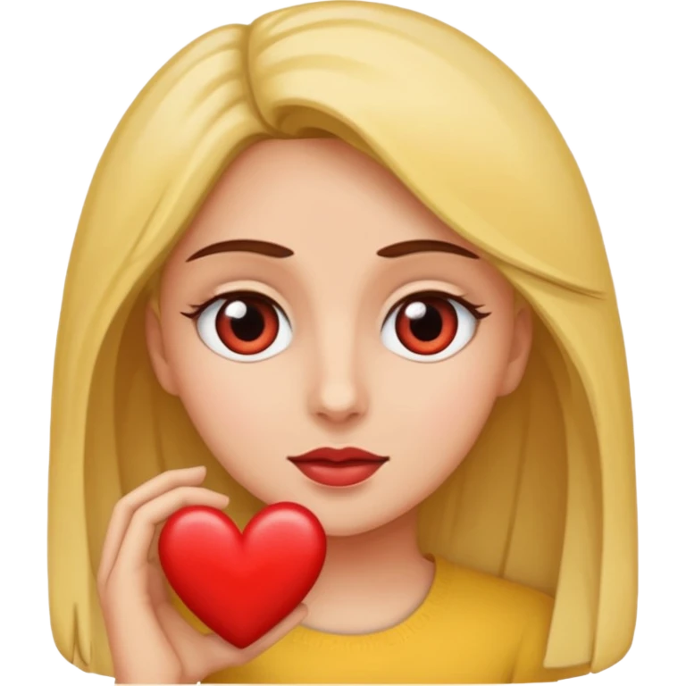 mujer con ojos saltones de corazon mirando hacia la derecha emoji
