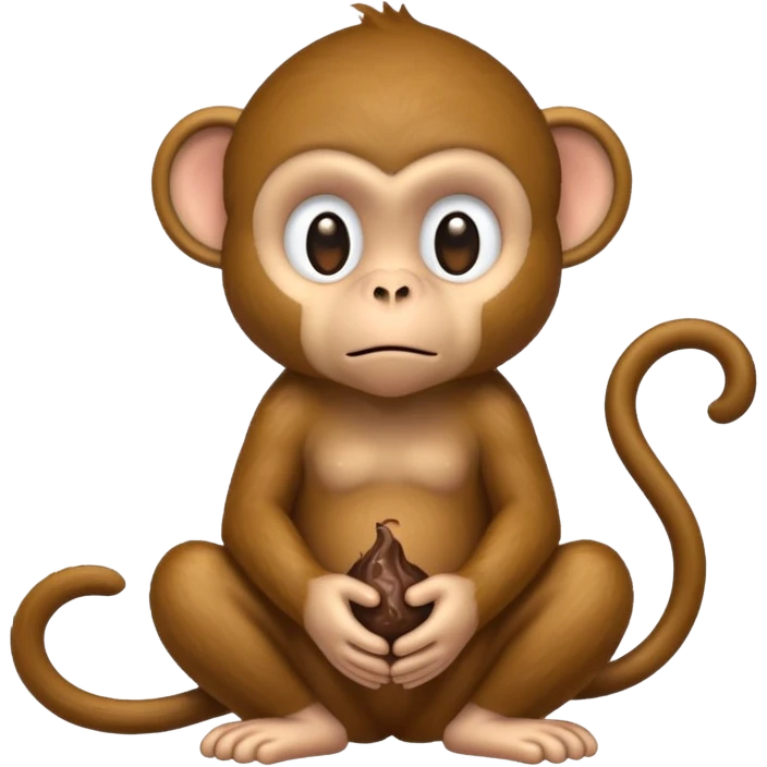 Monkey with his poop emoji