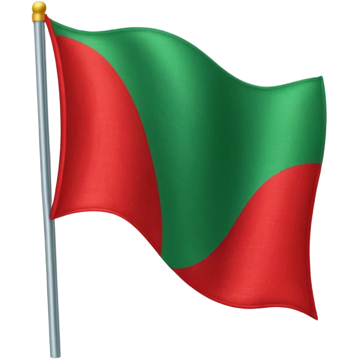 Una bandera roja y verde abajo emoji