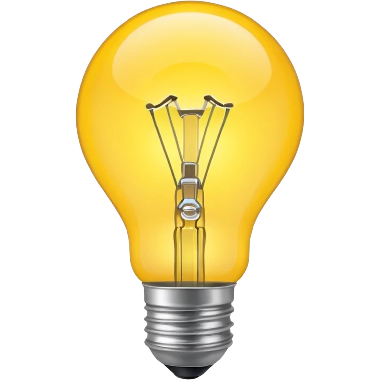 a glowing lightbulb representing an idea emoji