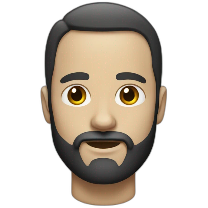 white man with black short beard emoji