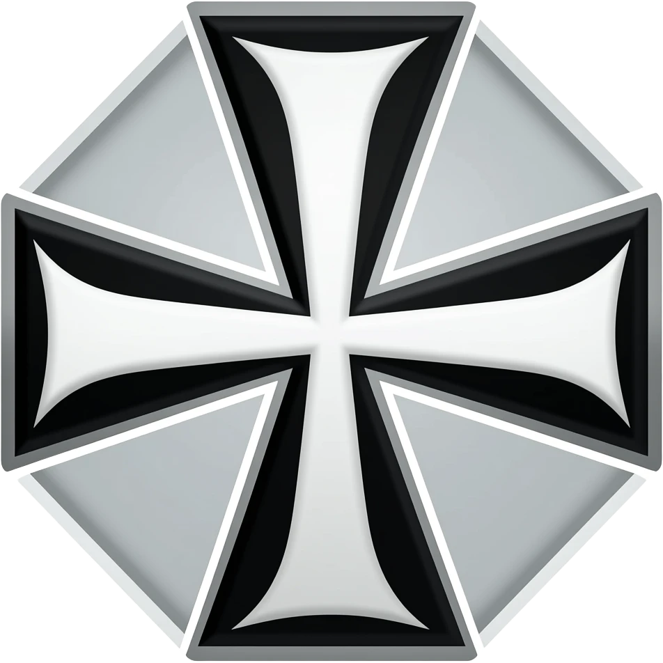 Templar Cross black emoji