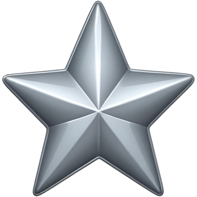 glitter gray star y2k 3d icon emoji