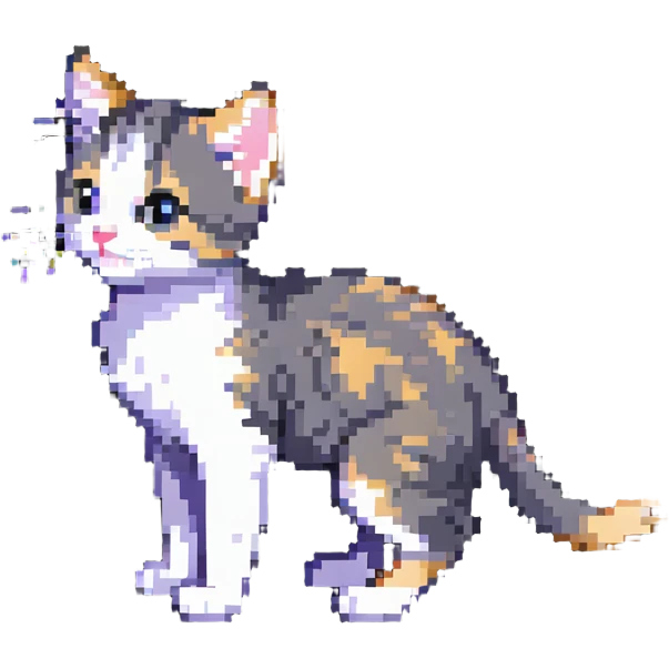 Kitten smells flowers emoji