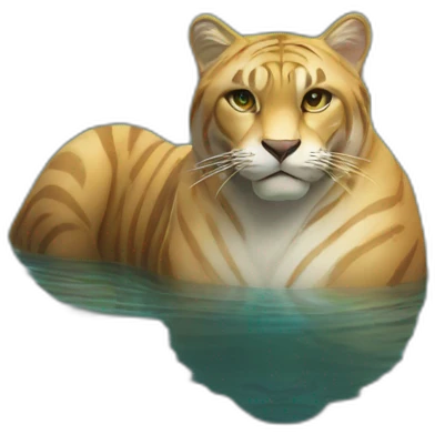 big cat in the lake emoji