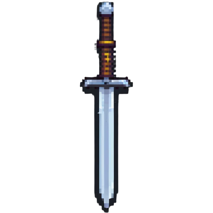 a pixel art sword, 8-bit style sword emoji