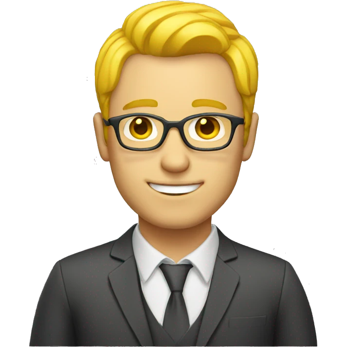 Male teacher with yellow hair emoji