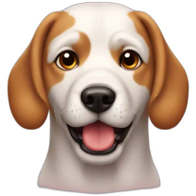 Dog with red mostache emoji