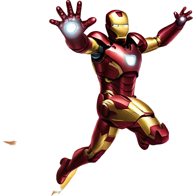 Iron Man flying up emoji