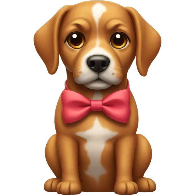 Dog with a bow emoji