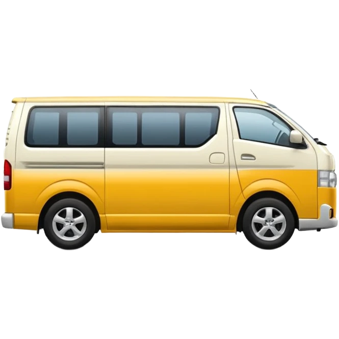 3D emoji of a Peruvian urban toyota hiace emoji