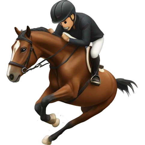 A horse jumping  emoji
