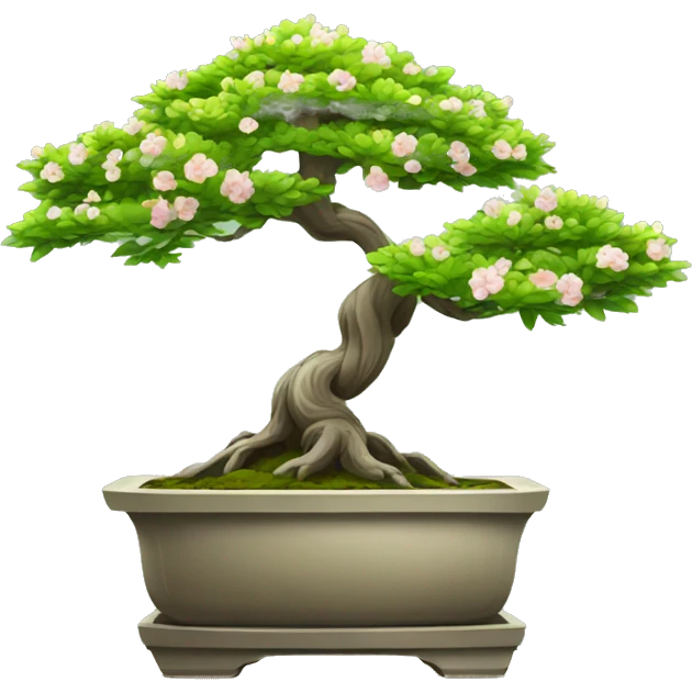 Bonsai blossoming tree emoji